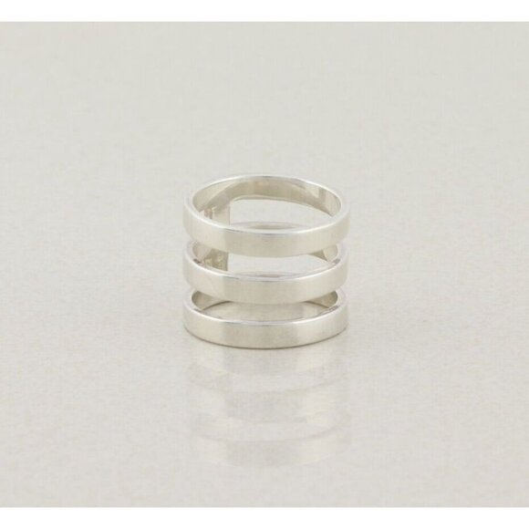 Sterling Silver Triple Stackable Band Ring Silpada Size 9.5 - Picture 8 of 9